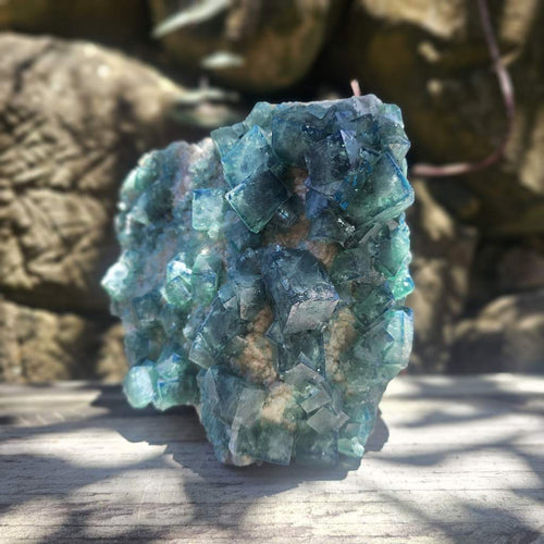 Green Cubic Fluorite Specimen | 7.7kg