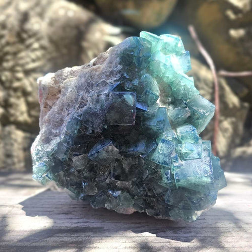 Green Cubic Fluorite Specimen | 7.7kg