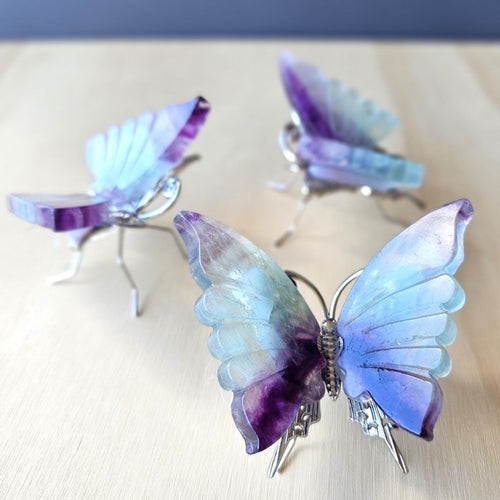 Green Fluorite Butterfly | Carving