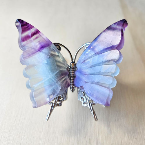 Green Fluorite Butterfly | Carving