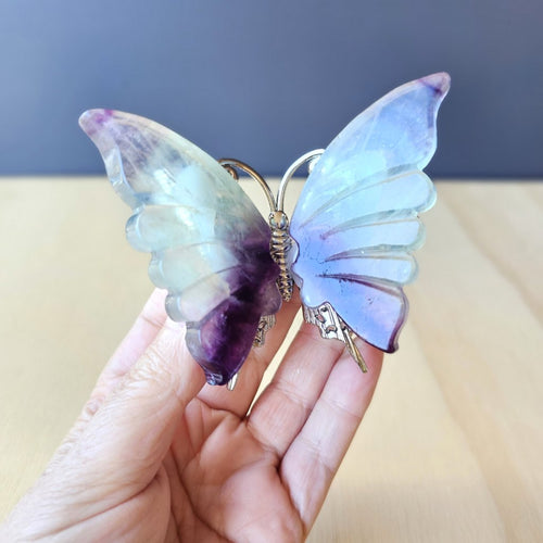 Green Fluorite Butterfly | Carving