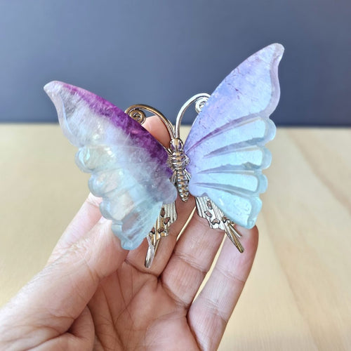 Green Fluorite Butterfly | Carving