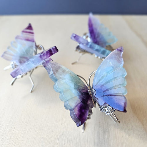 Green Fluorite Butterfly | Carving