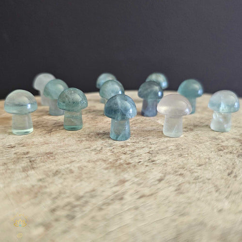 Green Fluorite Mini Mushrooms