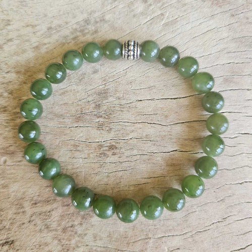 Green Jade Bracelet | 8mm Beads