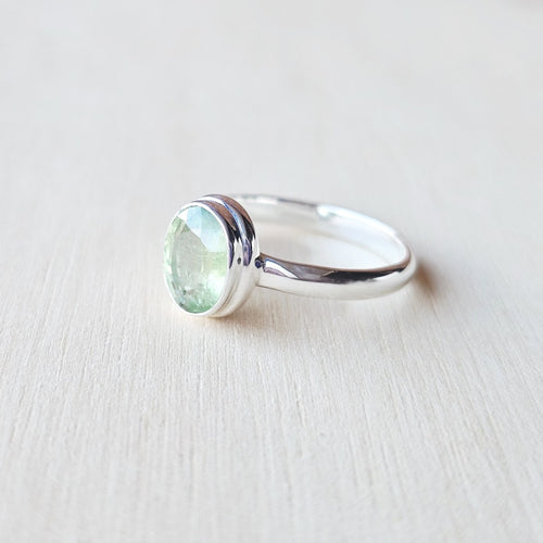 Green Kyanite Faceted Ring | Ring Of Passion