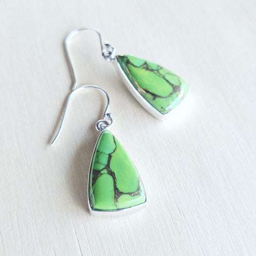 Green Turquoise & Copper Earrings | Spirit Of The Earth