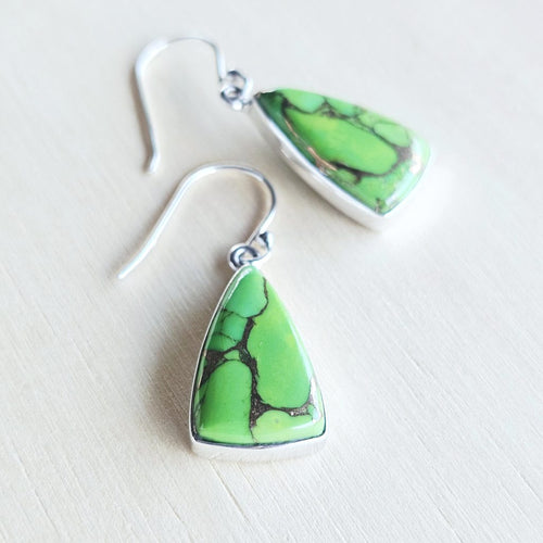 Green Turquoise & Copper Earrings | Spirit Of The Earth