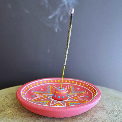 Hand-Painted Ceramic Incense Burner: Starry Night Delight