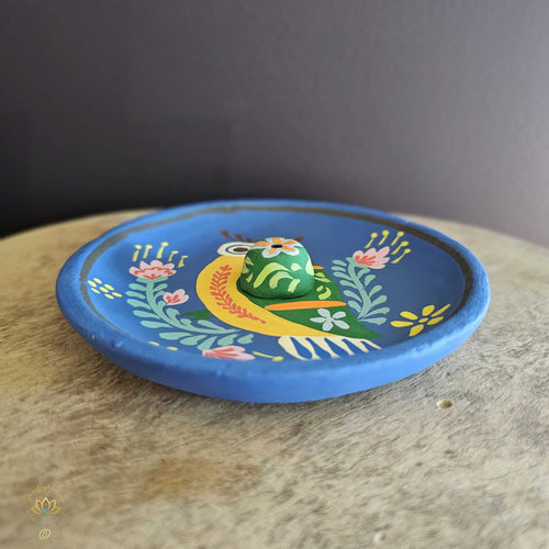 Hand-Painted Ceramic Incense Burner: Wisdom of the Owl