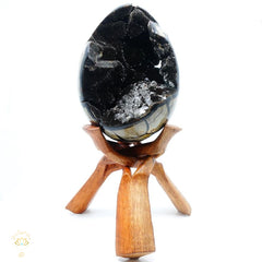 Hand Carved Wooden Crystal & Mineral Sphere Stands | Extra Large