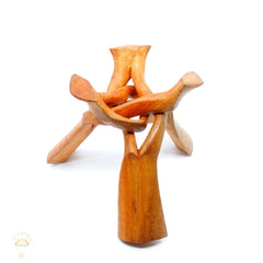 Hand Carved Wooden Crystal & Mineral Sphere Stands | Extra Large