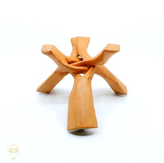 Hand Carved Timber Sphere Stands For Crystals & Minerals | Large
