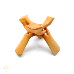 Hand Carved Timber Sphere Stands For Crystals & Minerals | Medium