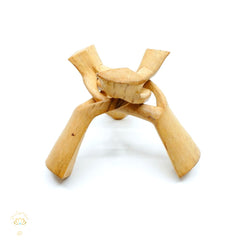 Hand Carved Timber Sphere Stands For Crystals & Minerals | Medium