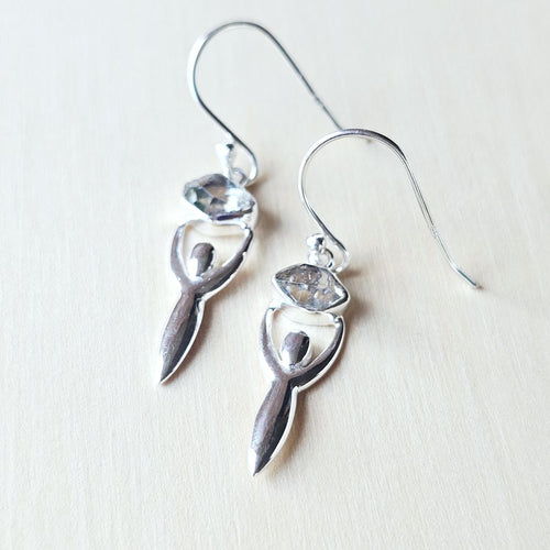 Herkimer Diamond Goddess Earrings | The Shine Bright Goddess