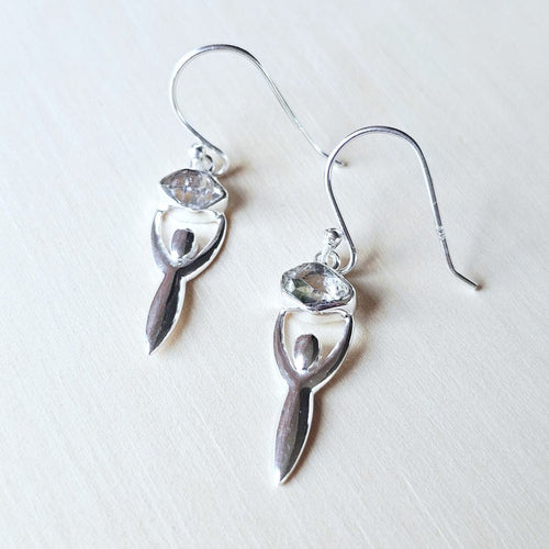 Herkimer Diamond Goddess Earrings | The Shine Bright Goddess