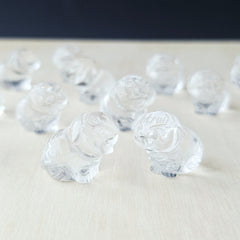 Himalayan Natural Quartz - A Grade Baby Tiger Carvings | Snow Tiger