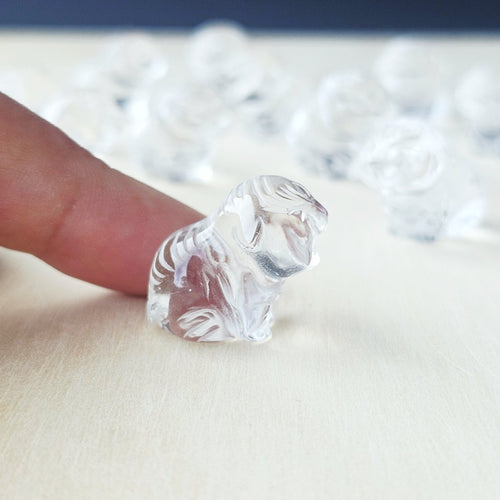 Himalayan Natural Quartz - A Grade Baby Tiger Carvings | Snow Tiger