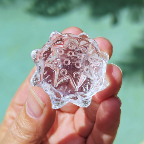 Himalayan Natural Quartz - A Grade Lotus Carvings | Lotus Of Divinity