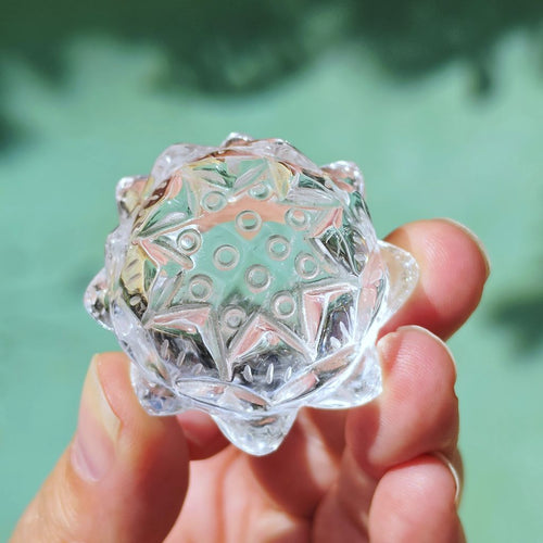Himalayan Natural Quartz - A Grade Lotus Carvings | Lotus Of Divinity