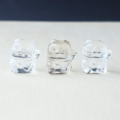 Himalayan Natural Quartz - A Grade Lucky Cat Carvings | Prosperity Cats