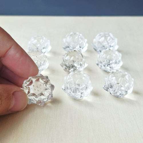 Himalayan Natural Quartz - A Grade Lotus Carvings | Lotus Of Clarity