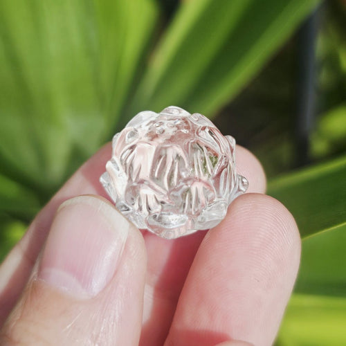 Himalayan Natural Quartz - A Grade Lotus Carvings | Lotus Of Clarity