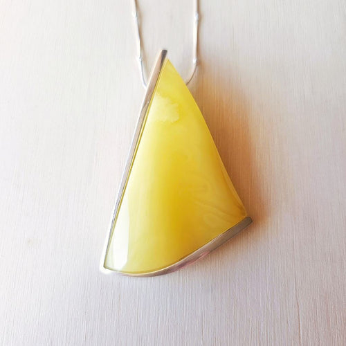 Honeycomb Natural Amber Pendant | Just Bee You