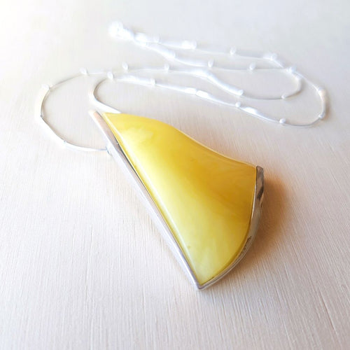 Honeycomb Natural Amber Pendant | Just Bee You