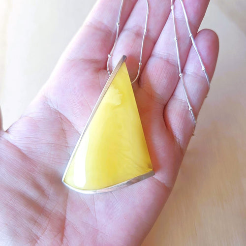 Honeycomb Natural Amber Pendant | Just Bee You