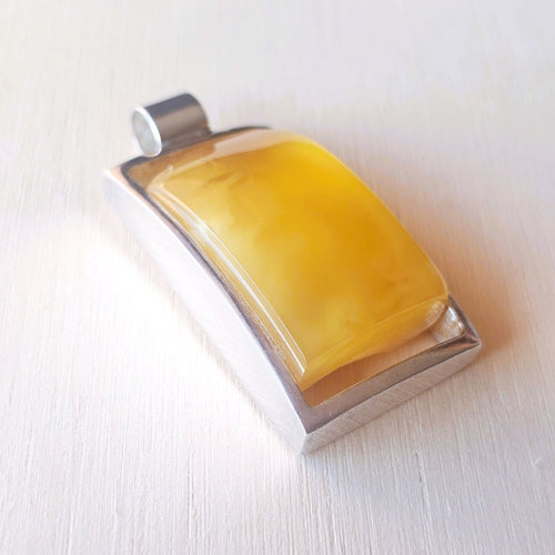 Honeycomb Natural Amber Pendant | Solar Whisper