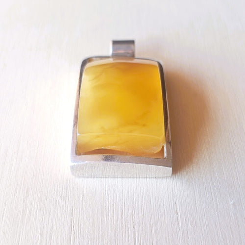 Honeycomb Natural Amber Pendant | Solar Whisper