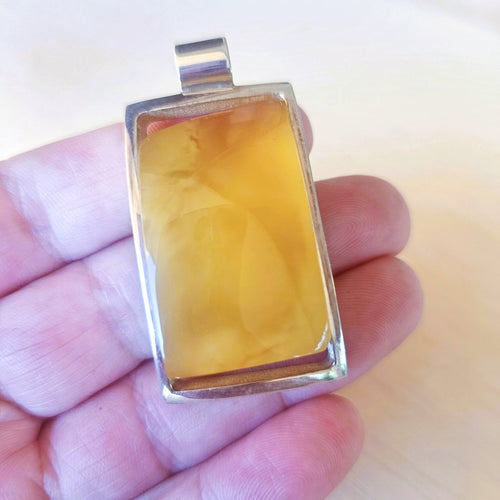 Honeycomb Natural Amber Pendant | Solar Whisper