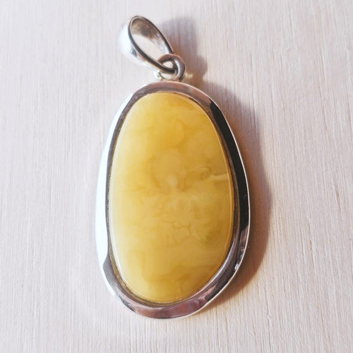 Honeycomb Natural Amber Pendant | The Amber Oracle