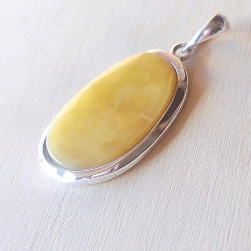 Honeycomb Natural Amber Pendant | The Amber Oracle