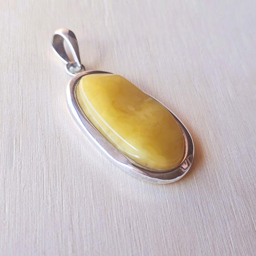Honeycomb Natural Amber Pendant | The Amber Oracle