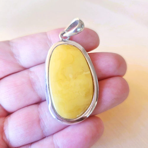 Honeycomb Natural Amber Pendant | The Amber Oracle
