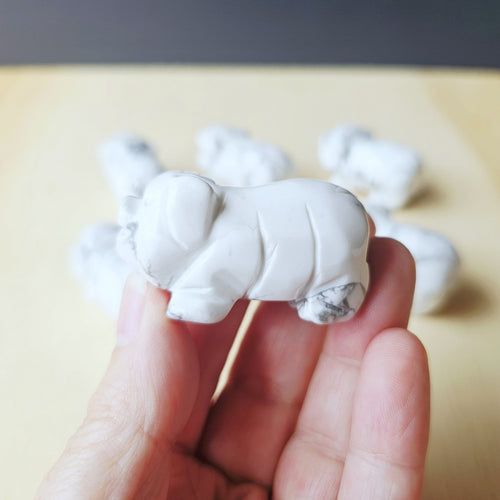 Howlite Pig | The Peaceful Prosperity Pig