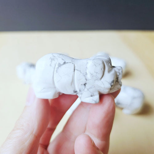 Howlite Pig | The Peaceful Prosperity Pig