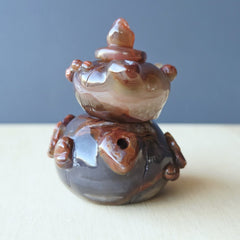 Hubei Agate Teapot With Bird Lid | Bird In An Autumn Tea Garden