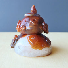 Hubei Agate Teapot With Bird Lid | Birds And Blossum