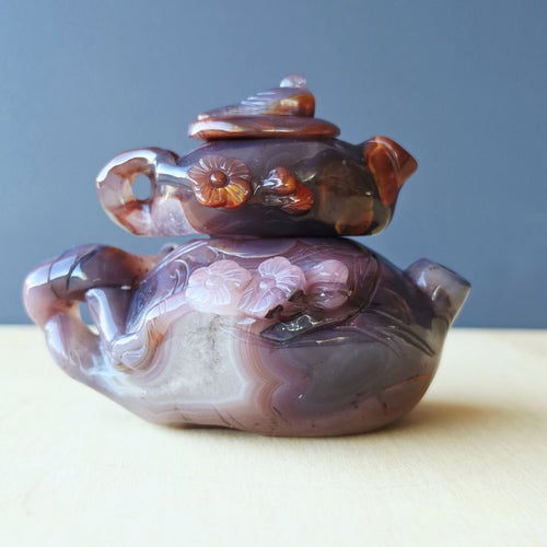 Hubei Agate Teapot With Bird Lid | Tea For Two