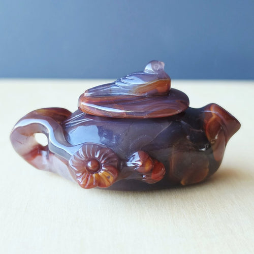Hubei Agate Teapot With Bird Lid | Tea For Two