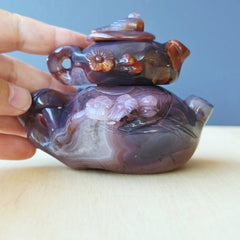 Hubei Agate Teapot With Bird Lid | Tea For Two