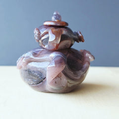 Hubei Agate Teapot With Bird Lid | Tea For Two