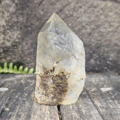 Inclusion Quartz Faceted Freeform | The Hematite Veil 161gms