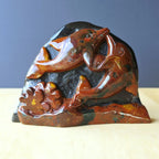 Agate & Quartz Dolphin Carving | Dolphins At Play