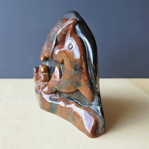 Agate & Quartz Dolphin Carving | Dolphins At Play