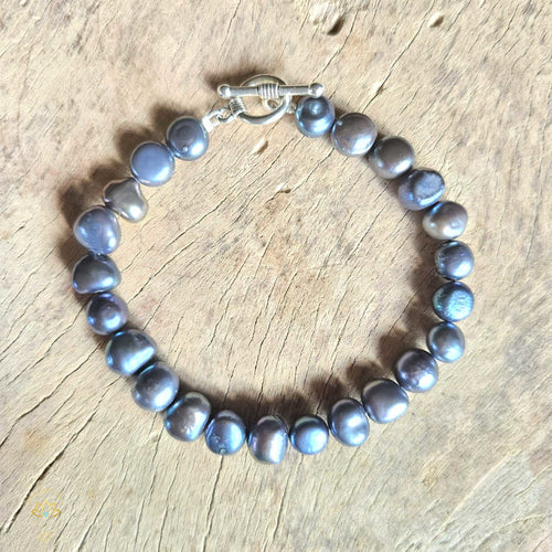 Keshi Pearl Bracelet | Blue